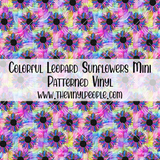 Colorful Leopard Sunflowers Patterned Vinyl