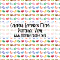 Colorful Lovebirds Patterned Vinyl