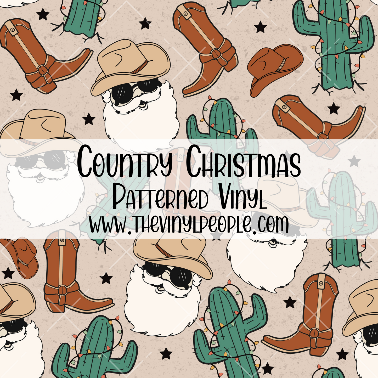 Country Christmas Patterned Vinyl