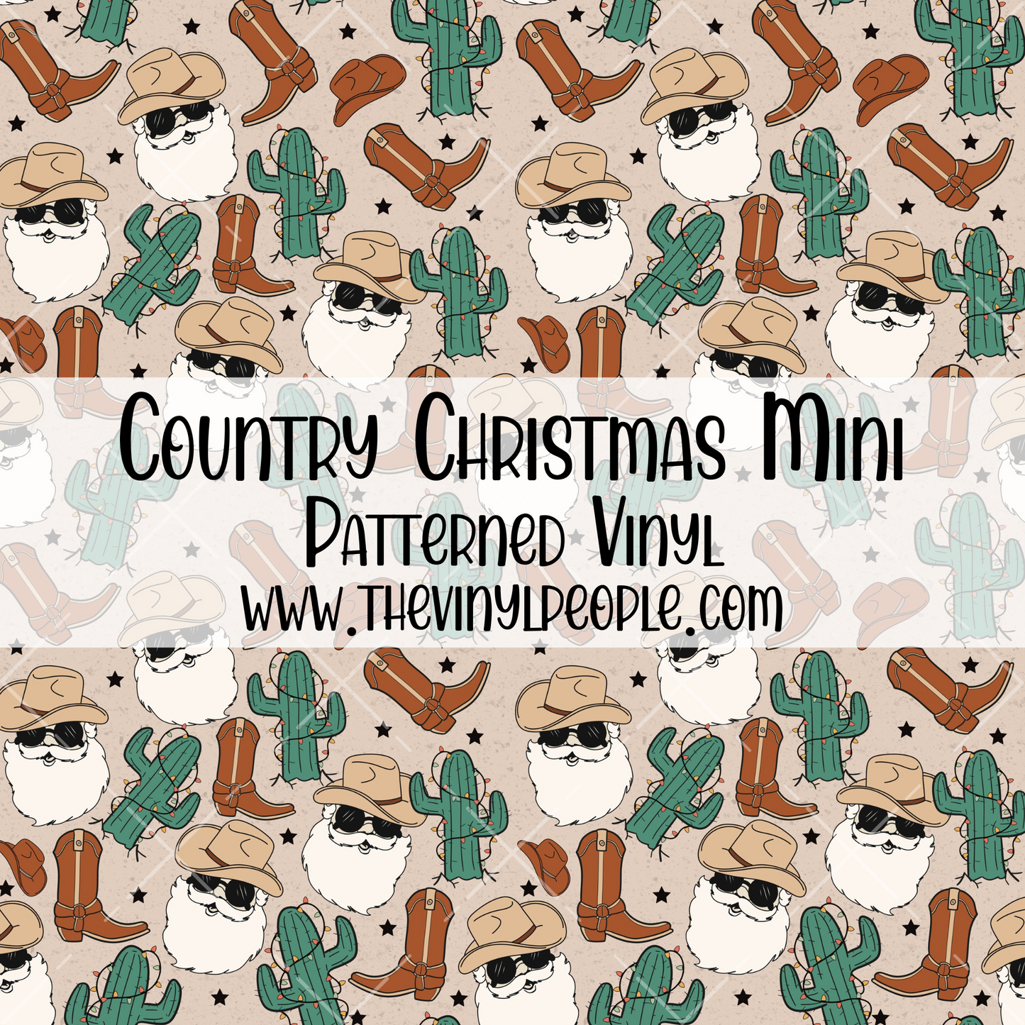 Country Christmas Patterned Vinyl