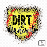 Dirt & Diamonds Softball Vinyl Decal