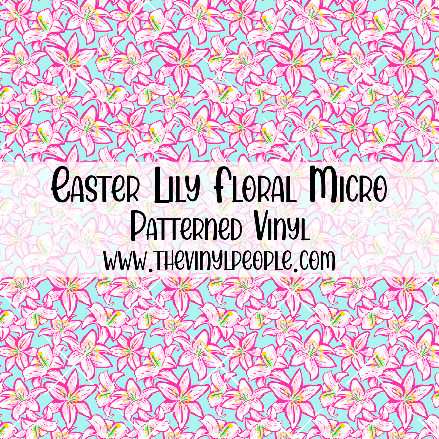 Easter Lily Floral Patterned Vinyl