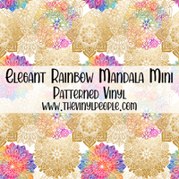 Elegant Rainbow Mandala Patterned Vinyl
