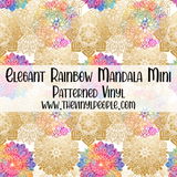 Elegant Rainbow Mandala Patterned Vinyl