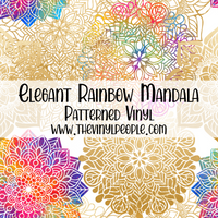 Elegant Rainbow Mandala Patterned Vinyl