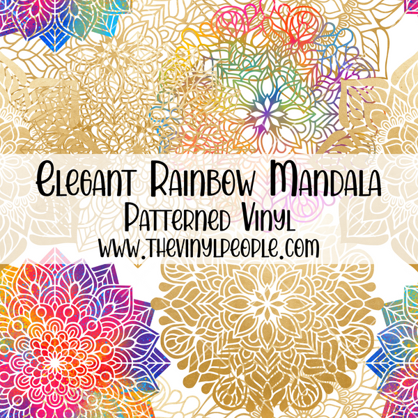 Elegant Rainbow Mandala Patterned Vinyl