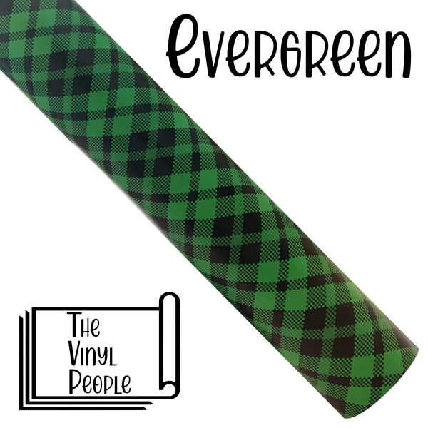 Evergreen - Green Plaid Adhesive