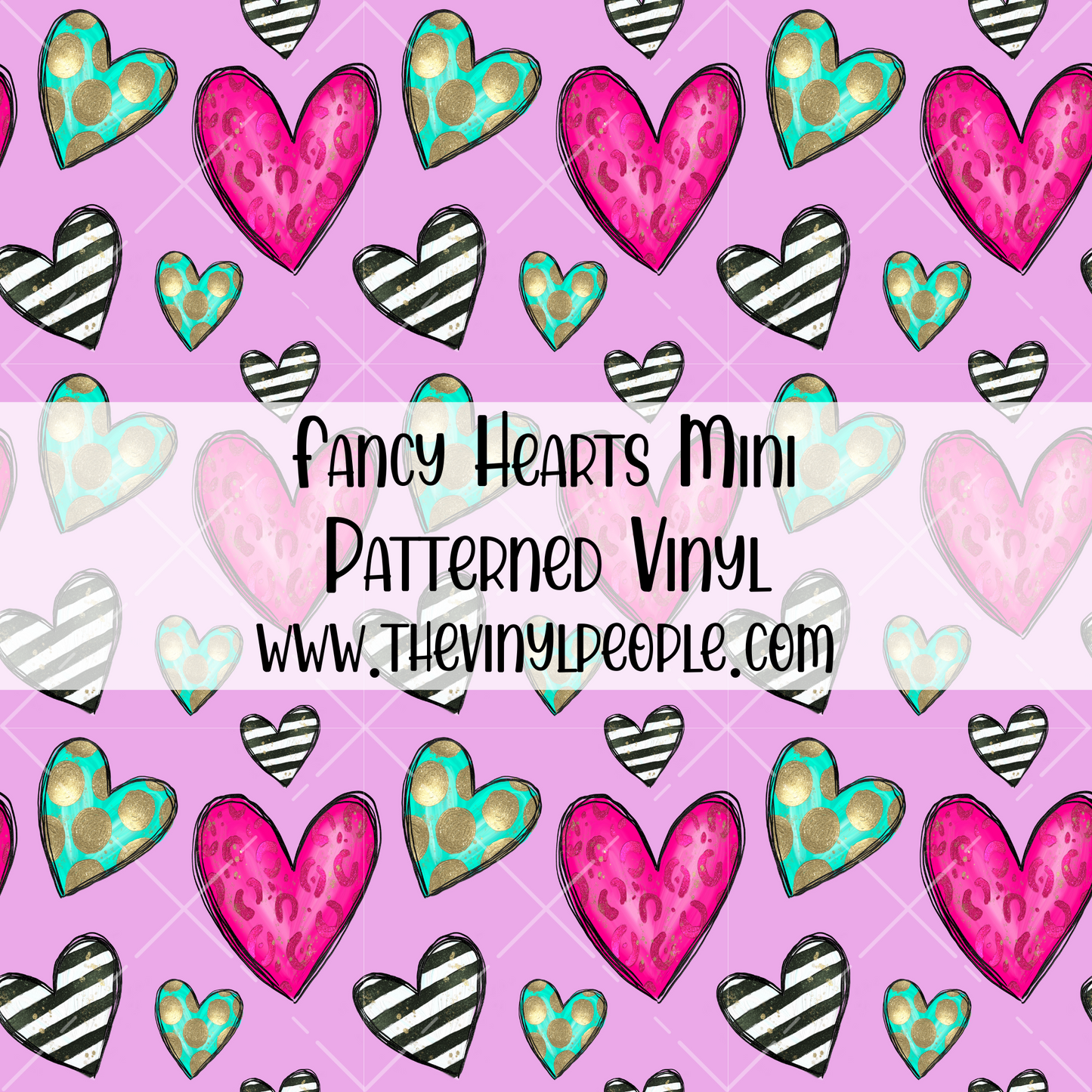 Fancy Hearts Patterned Vinyl