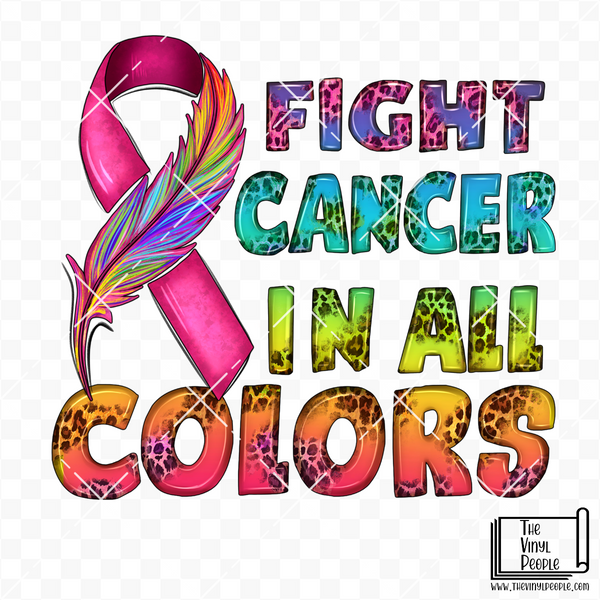 Fight Cancer in All Colors Vinyl Decal