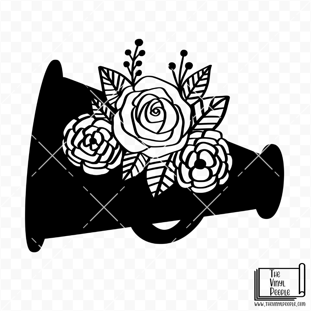 Floral Megaphone Vinyl Decal