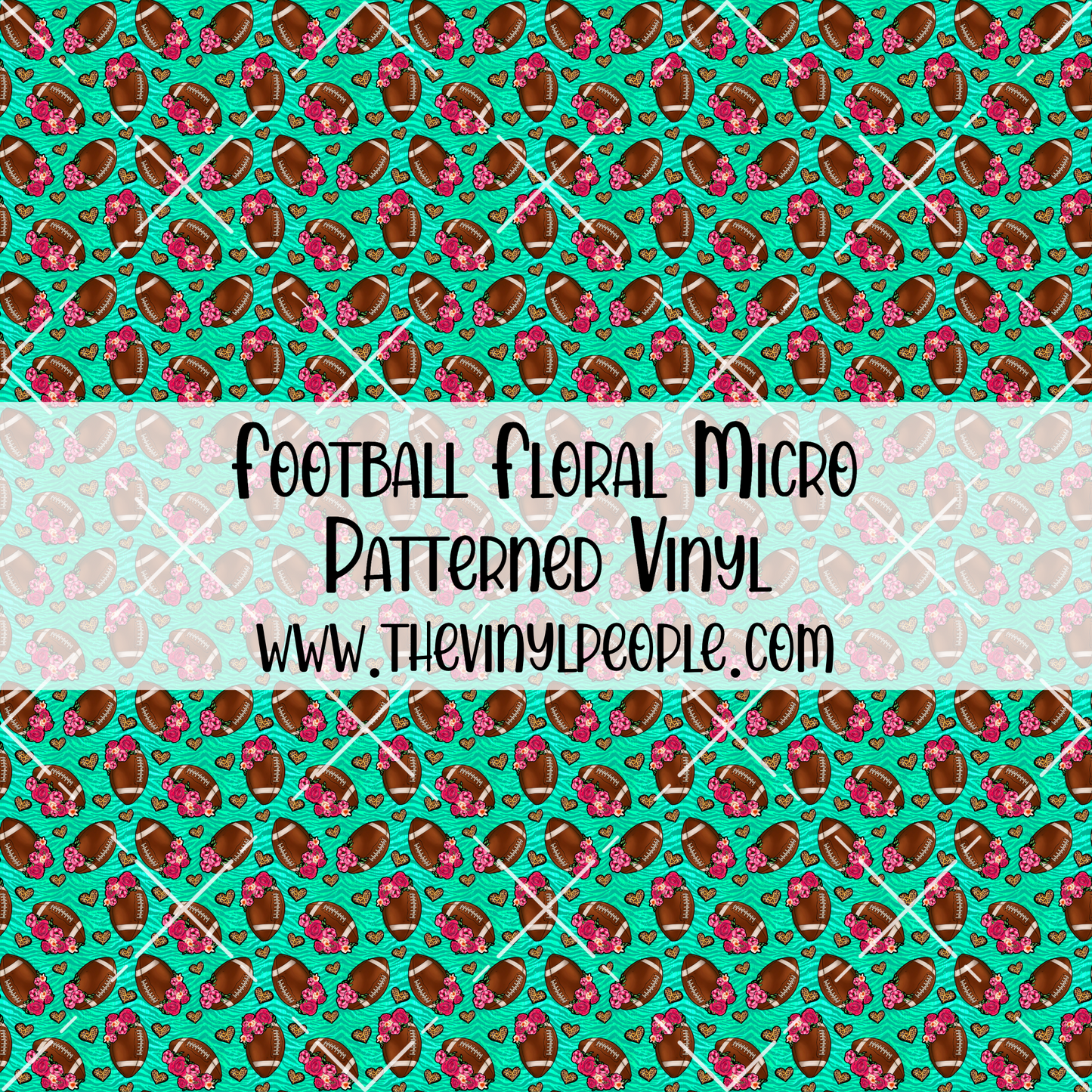 Football Floral Patterned Vinyl