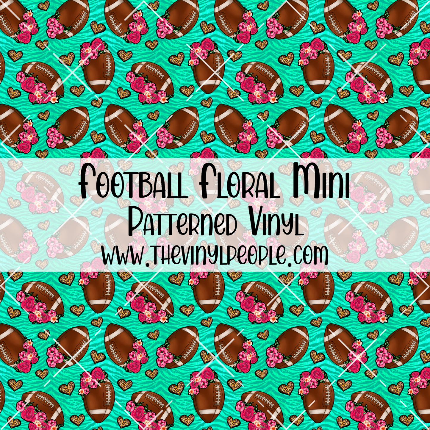 Football Floral Patterned Vinyl