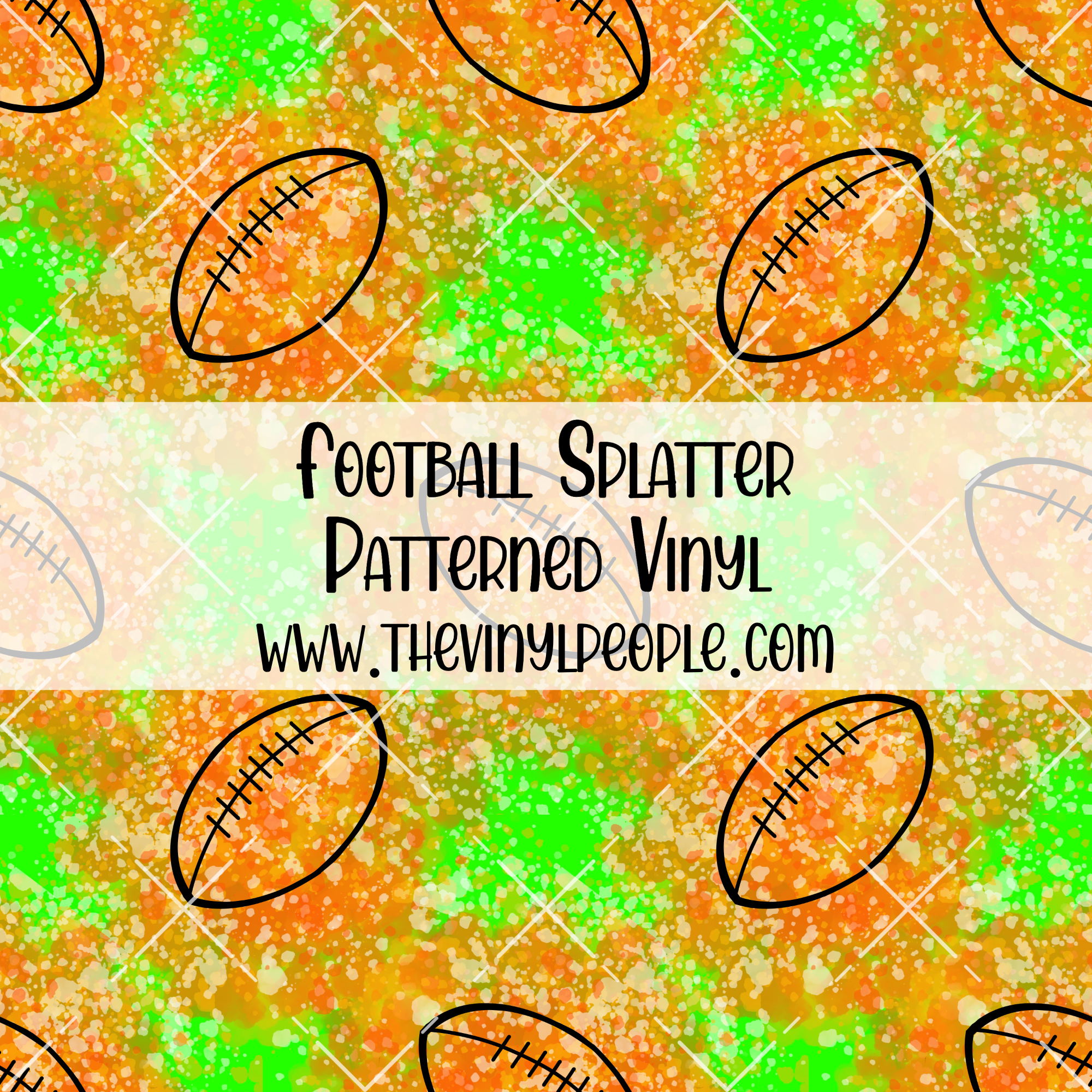 Football Splatter Football Splatter Patterned Vinyl – TheVinylPeople