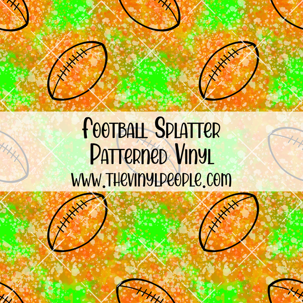 Football Splatter Patterned Vinyl