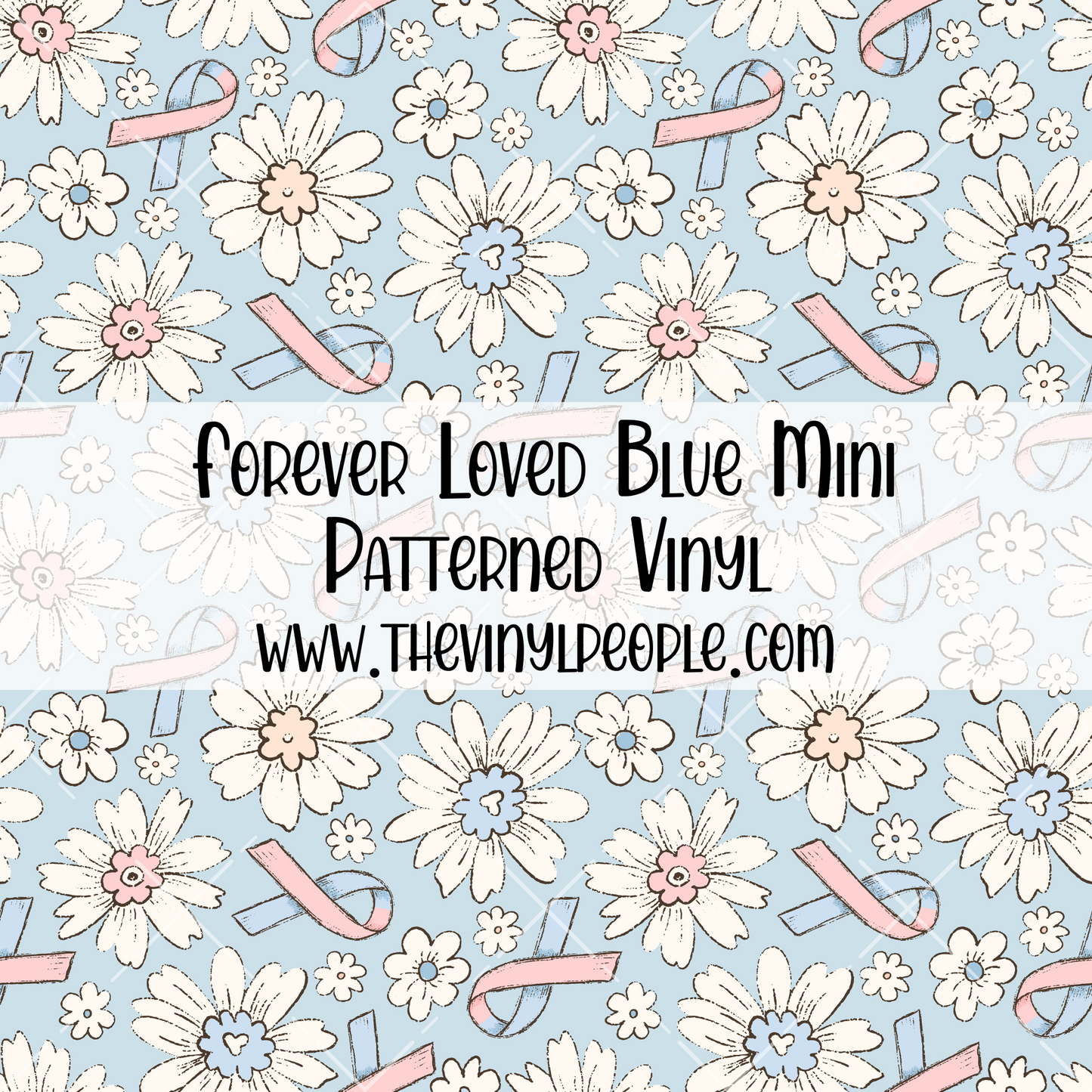 Forever Loved Blue Patterned Vinyl