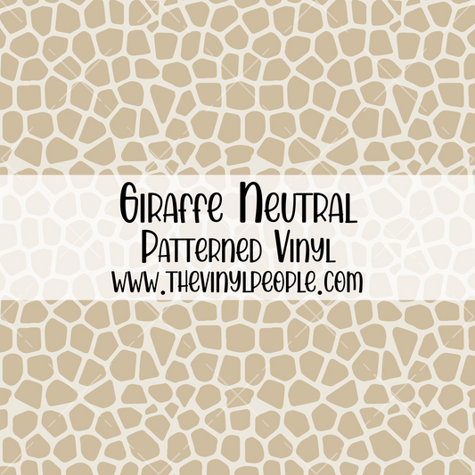 Giraffe Neutral Patterned Vinyl