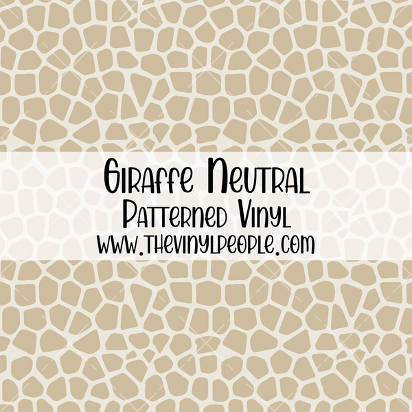 Giraffe Neutral Patterned Vinyl
