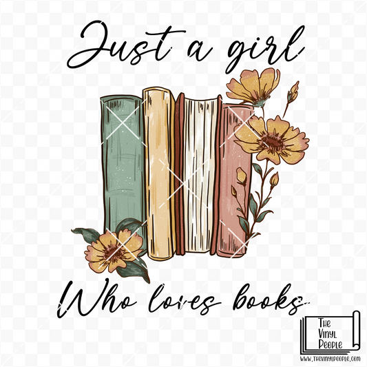 Girl Who Loves Books Vinyl Decal