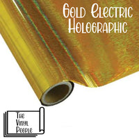 Gold Electric Holographic Foil