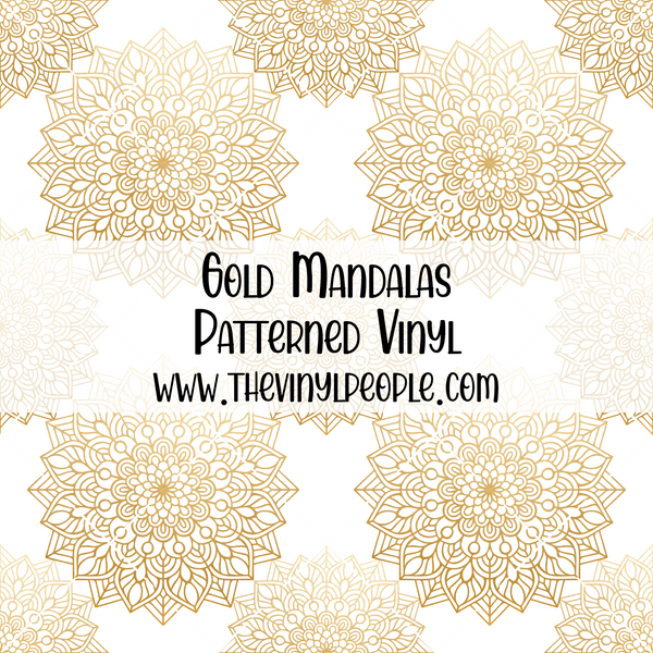 Gold Mandalas Patterned Vinyl