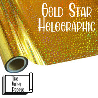 Gold Star Holographic Foil