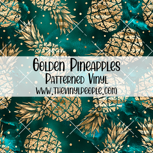 Golden Pineapple Patterned Vinyl