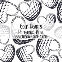 Golf Hearts Patterned Vinyl