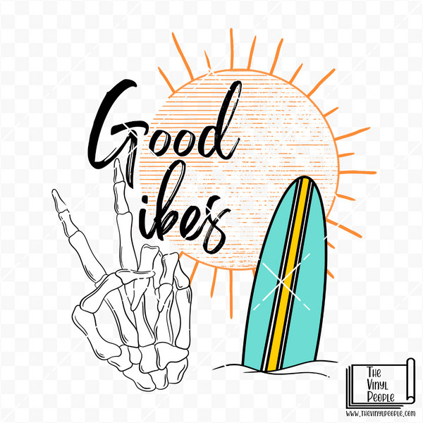 Good Vibes & Peace Signs Vinyl Decal