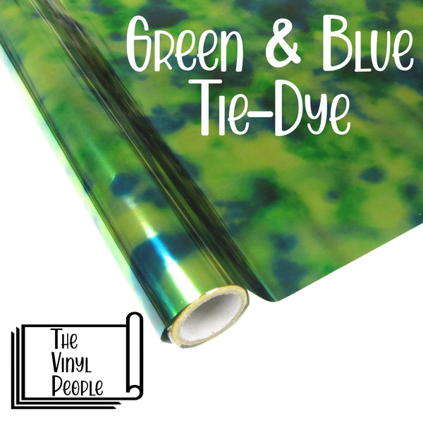 Green & Blue Tie-Dye Foil