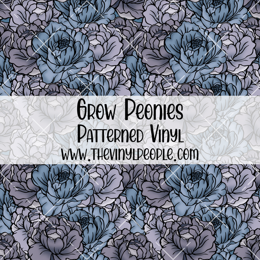 Grow Peonies Patterned Vinyl