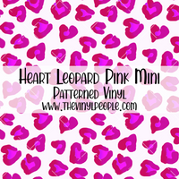 Heart Leopard Pink Patterned Vinyl