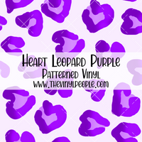 Heart Leopard Purple Patterned Vinyl