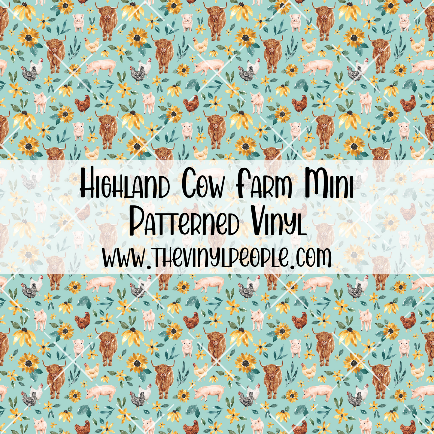 Highland Cow Farm Patterned Vinyl