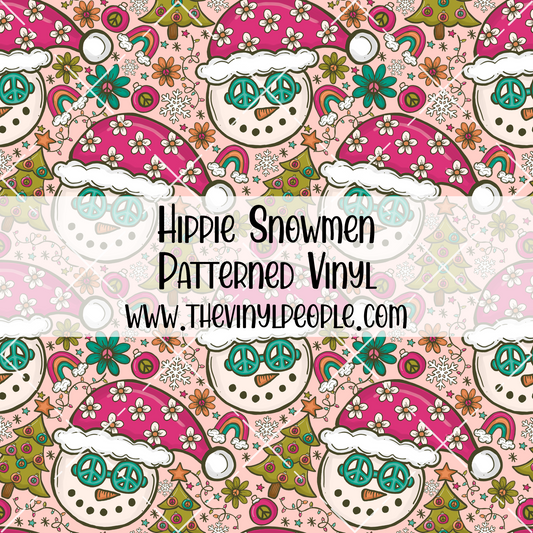 Hippie Snowmen Patterned Vinyl