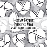 Hockey Hearts Patterned Vinyl