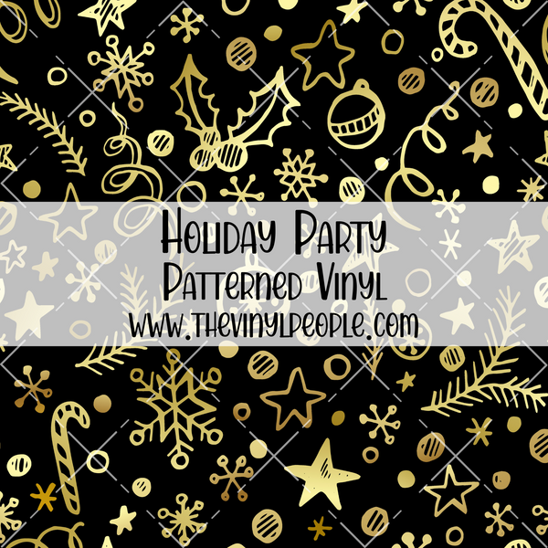 Holiday Party Patterned Vinyl