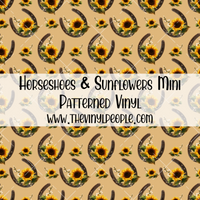 Horseshoes & Sunflowers Patterned Vinyl