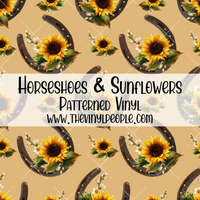 Horseshoes & Sunflowers Patterned Vinyl