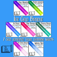 Cold as Ice Bundle - 12" x 12" Sheet of all 7 Cold Activated Color Changing Colors