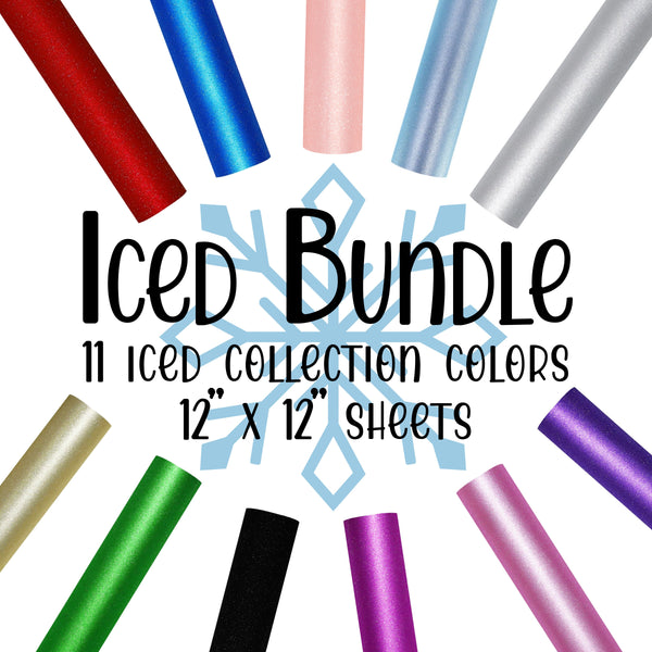 Iced Collection Bundle - 12" x 12" Sheet of all 11 Iced Collection Colors