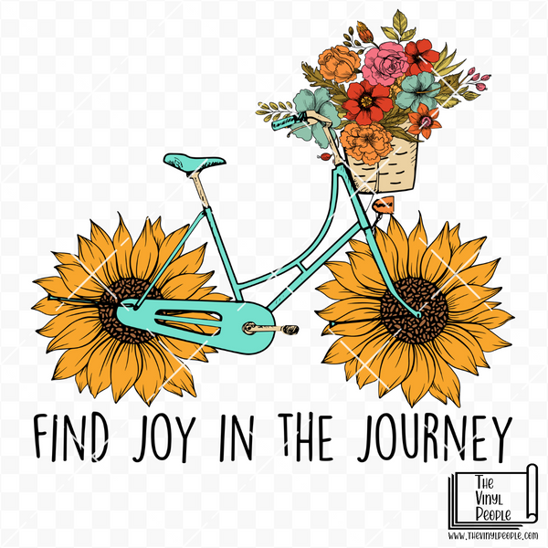Joy in the Journey Bicycle Vinyl Decal