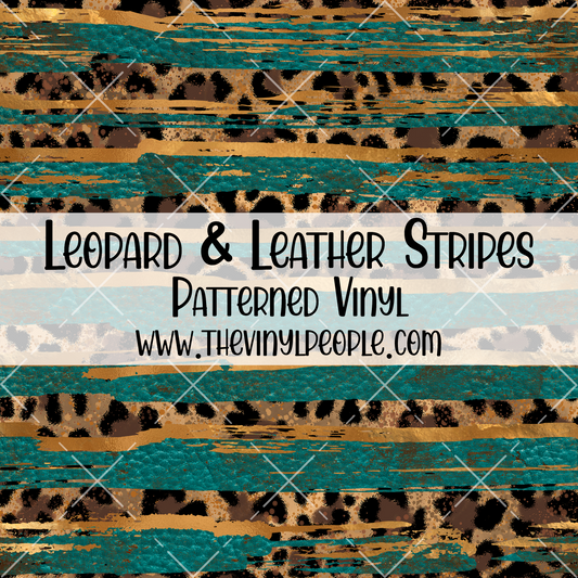 Leopard & Leather Stripes Patterned Vinyl