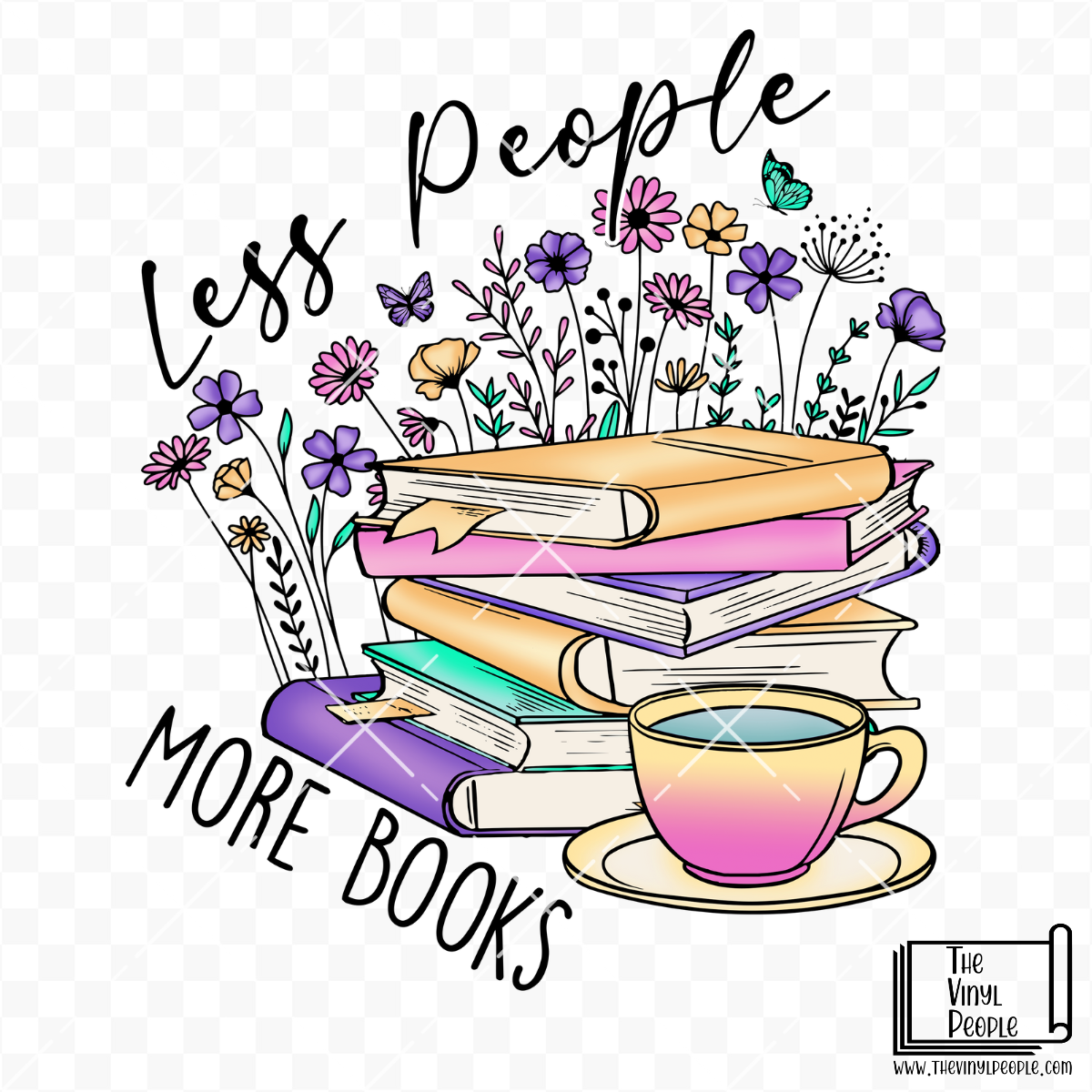 Less People More Books Vinyl Decal – TheVinylPeople