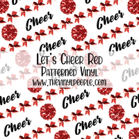 Let's Cheer Red Patterned Vinyl