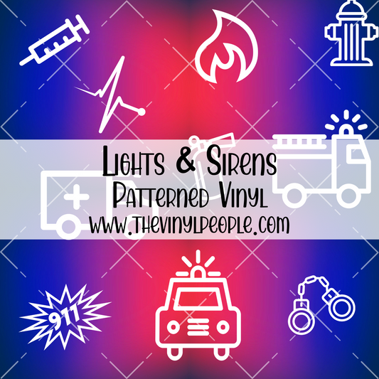 Lights & Sirens Patterned Vinyl
