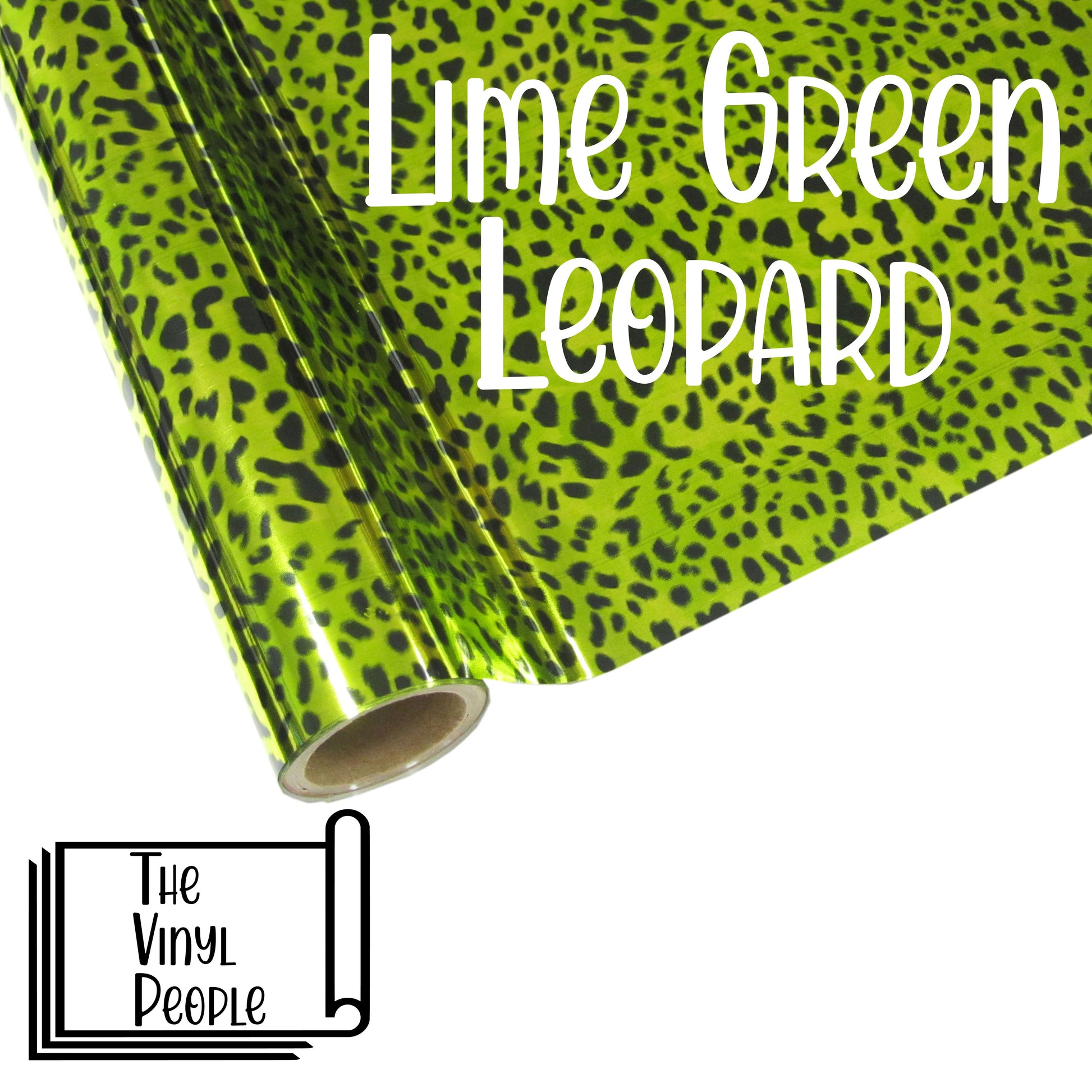 Green Foil Leopard Vinyl
