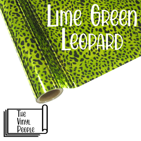 Lime Green Leopard Foil