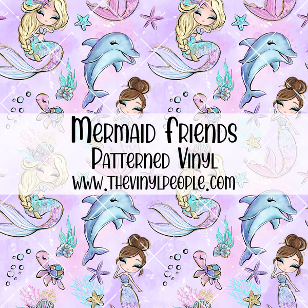 Mermaid Friends Patterned Vinyl