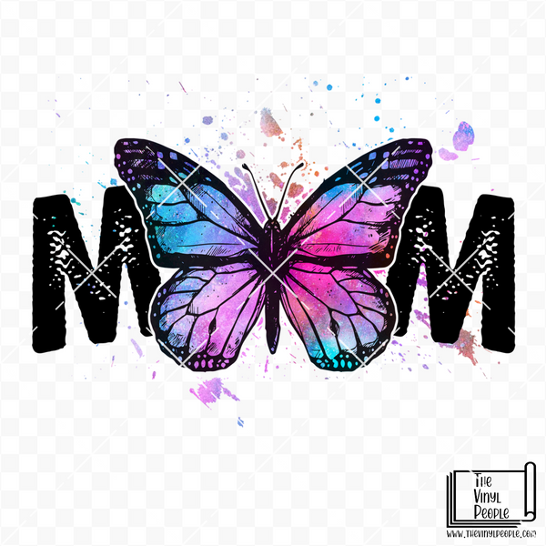 Mom Watercolor Butterfly Vinyl Decal
