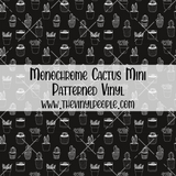 Monochrome Cactus Patterned Vinyl